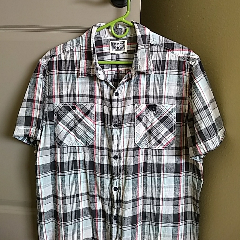 Converse Button Down Plaid Shirt